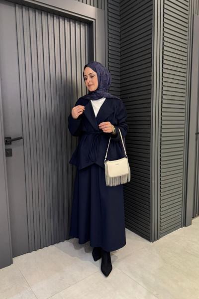 Bağlama Detaylı Asel Etekli Takım