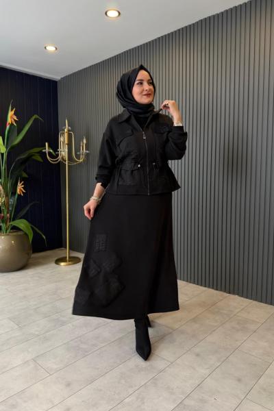 Bel Büzgü Detaylı Etekli Oysho Takım