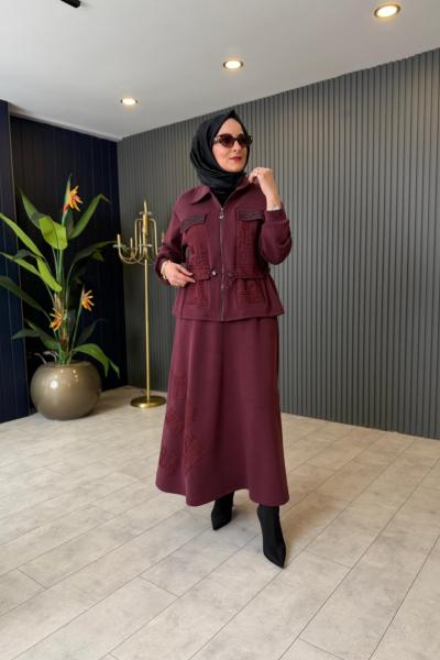 Bel Büzgü Detaylı Etekli Oysho Takım