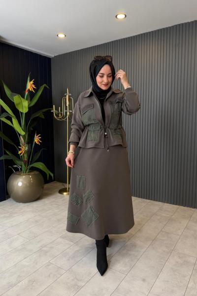 Bel Büzgü Detaylı Etekli Oysho Takım