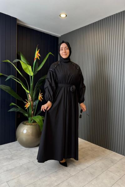 Belden Lastikli Parper Touch Elbise