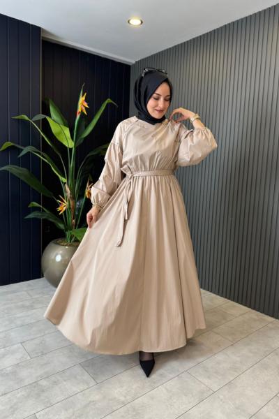 Belden Lastikli Parper Touch Elbise