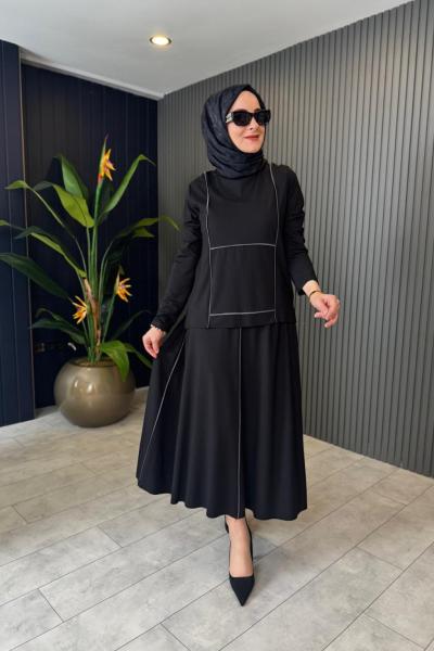 Biye Detaylı Etekli Bambu Takım