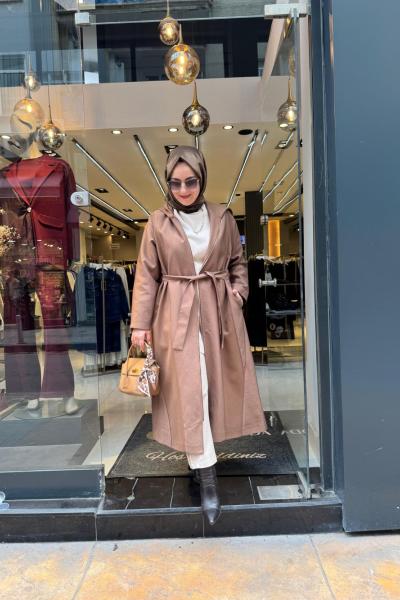 Biye Detaylı Fermuarlı Dubai Garnili Kap