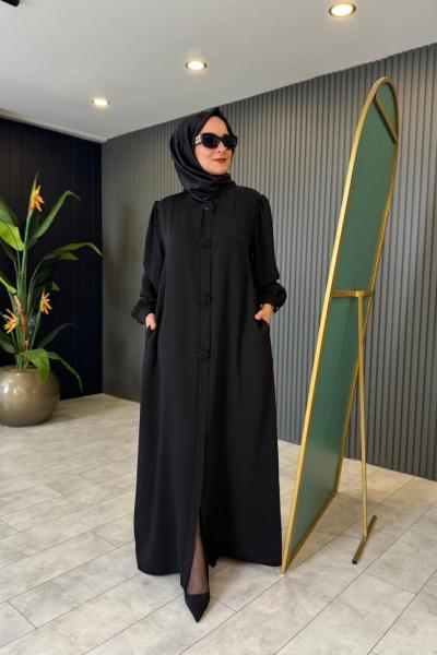 Boncuk Detaylı Ferace