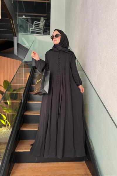 Brit Detaylı Ferace/Elbise