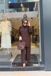 Broş Detaylı Pantolon Takım