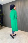 Broş Detaylı Tunik Yeşil