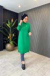 Broş Detaylı Tunik Yeşil