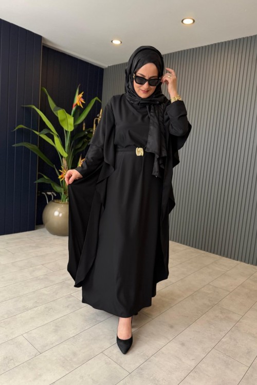 Broş Detaylı Dubai Elbise