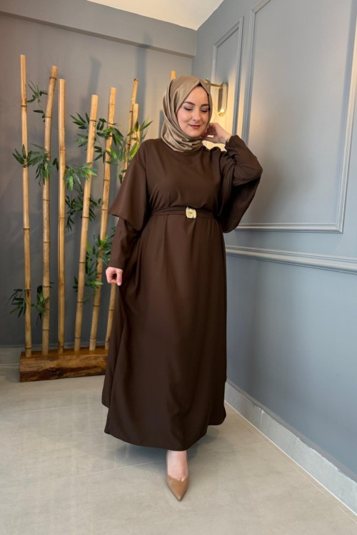 Broş Detaylı Dubai Elbise