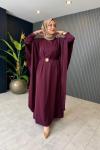 Broş Detaylı Dubai Elbise