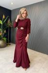 Büzgü Detaylı Adriana Elbise