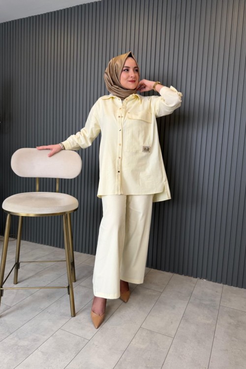 Cebi İşleme Detaylı Denim Ceket-Gömlek