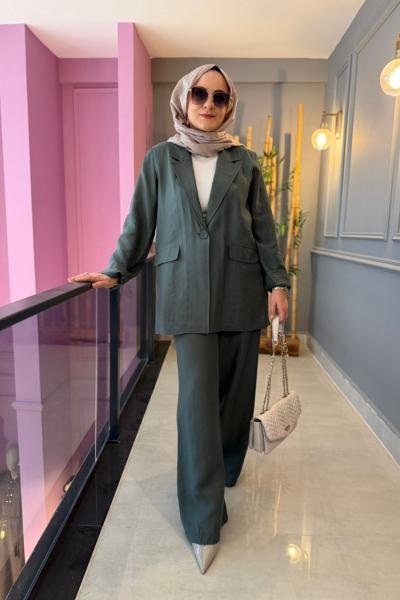 Arkası Baskı Detaylı Oversize Ceket