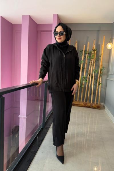 Cep Arma Detaylı Pantolonlu Takım