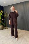 Çiçek Detaylı Pantolon Takım