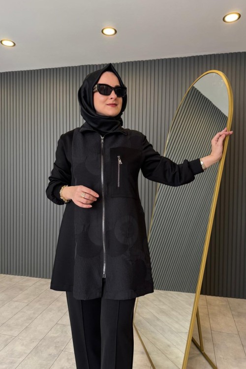 Çift Fermuarlı Ceket