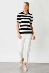Çizgili Kısa Kollu Bluz