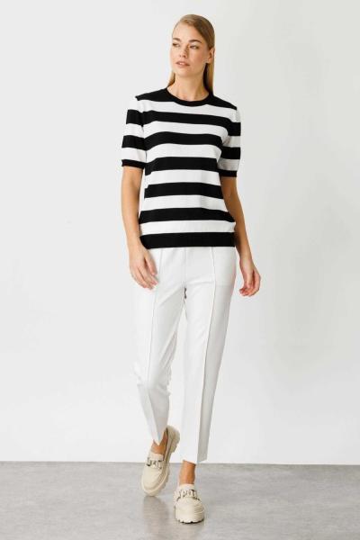 Çizgili Kısa Kollu Bluz