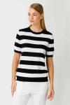 Çizgili Kısa Kollu Bluz