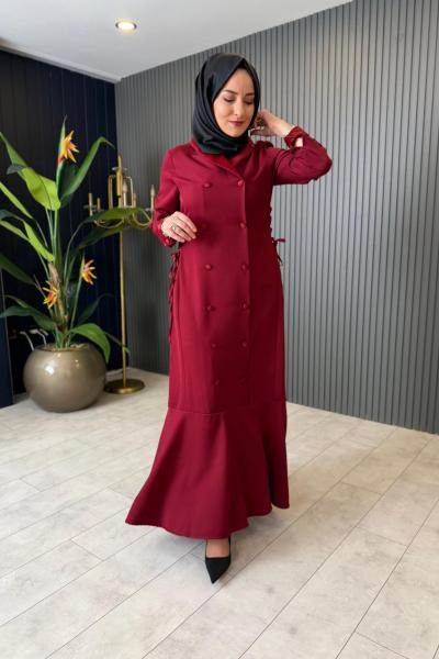 Elsa Saten Yaka Elbise