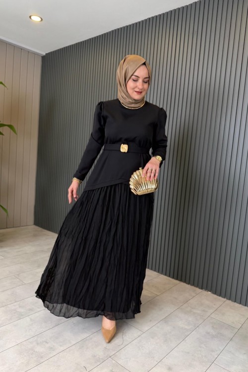 Eteği Kıraşlı Elbise