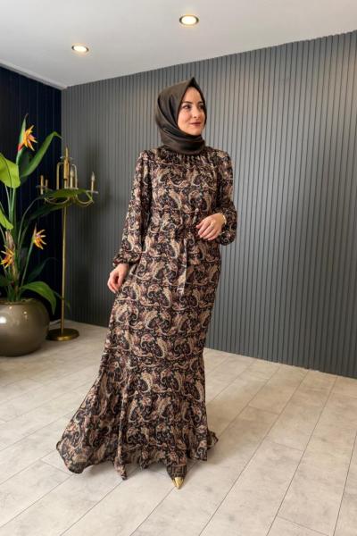 Etnik Desen Olivia Elbise