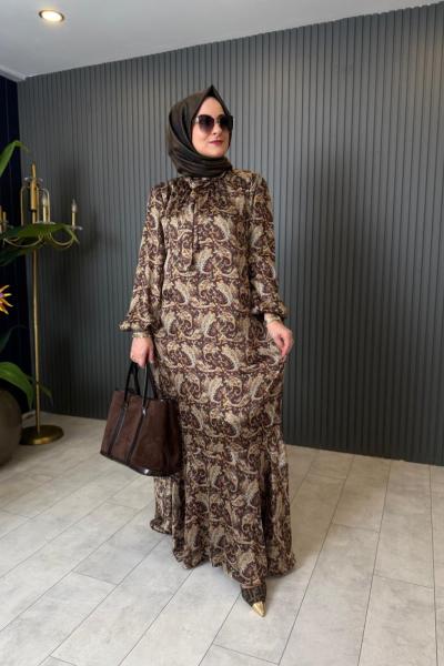 Etnik Desen Olivia Elbise