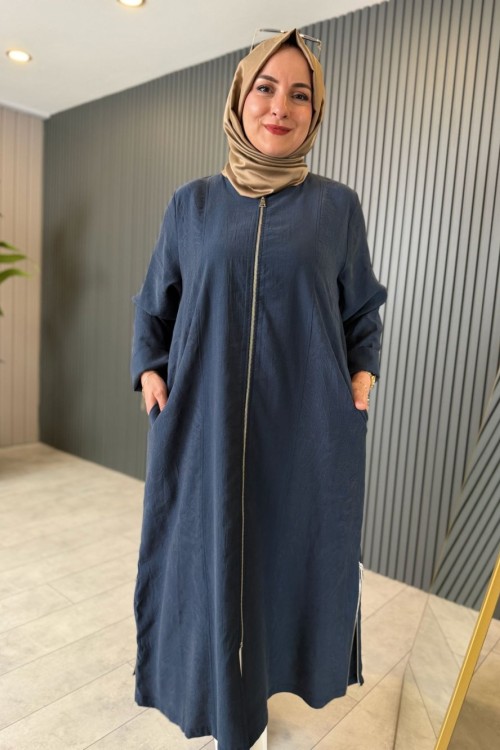 Fermuarlı Oversize Kap