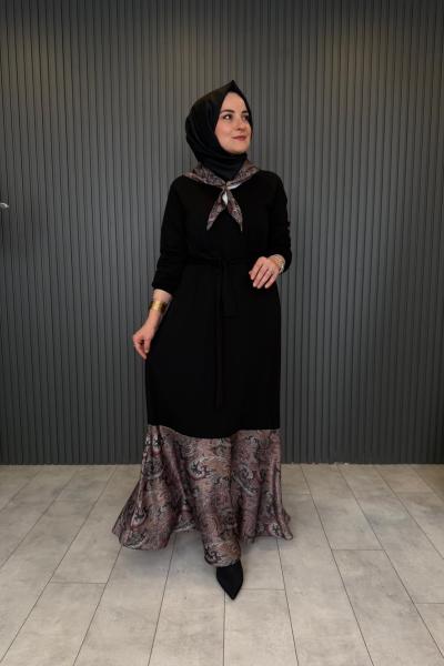 Fular Detaylı Oxford Tasarım Elbise