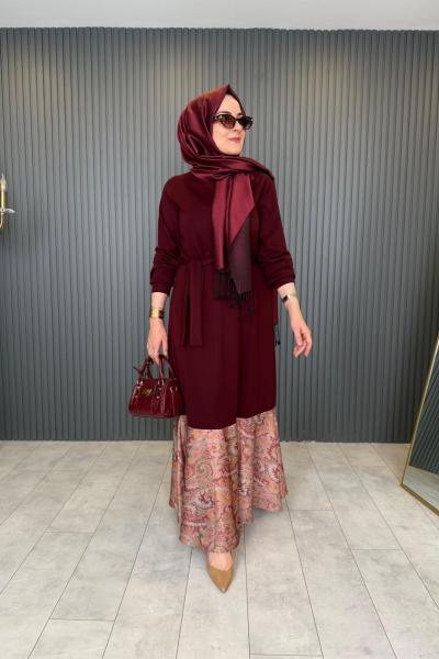 Fular Detaylı Oxford Tasarım Elbise