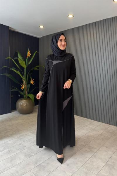 Garni Biye Detaylı Bambu Elbise