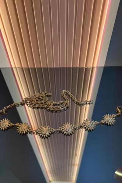 Gold Zinci Kemer Aksesuar (Yıldız Desen)