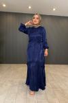 Gül Desenli Roza Elbise