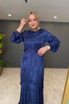 Gül Desenli Roza Elbise
