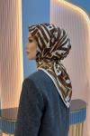 Harf Baskılı Twill İpek Eşarp
