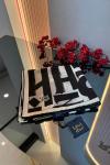 Harf Baskılı Twill İpek Eşarp