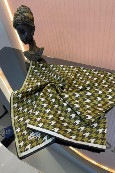 Kazayağı Desen Twill İpek Eşarp