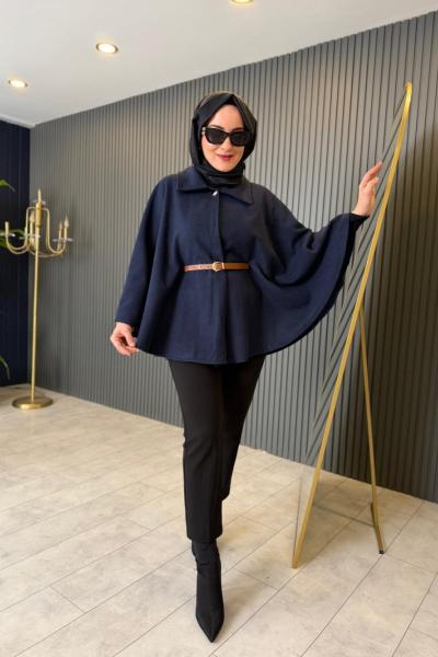 Kemer Detaylı Keçe Panço