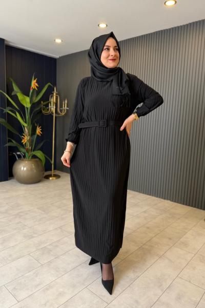 Kemerli Piliseli Rahat Elbise