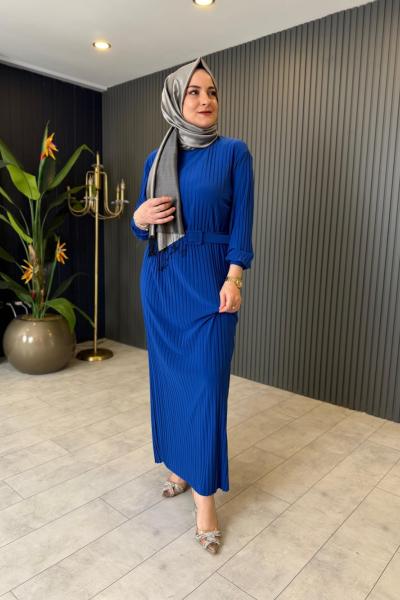 Kemerli Piliseli Rahat Elbise