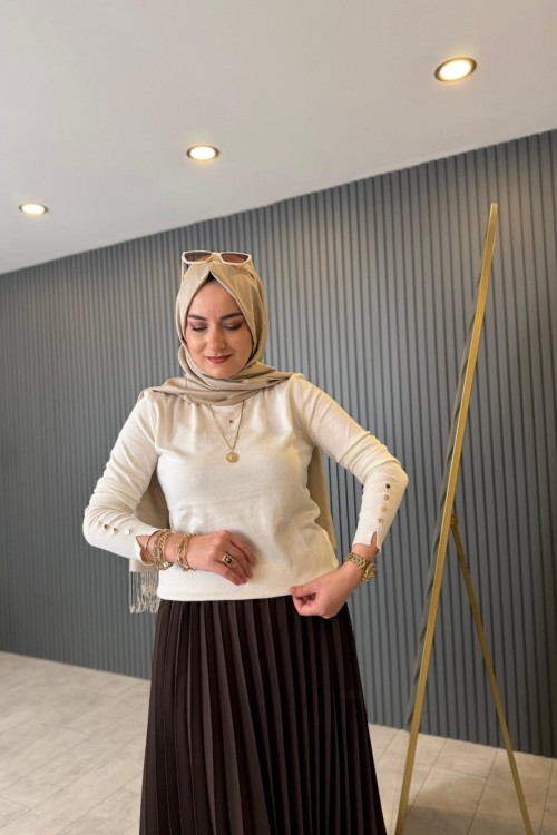 Kolu Düğmeli Kazak