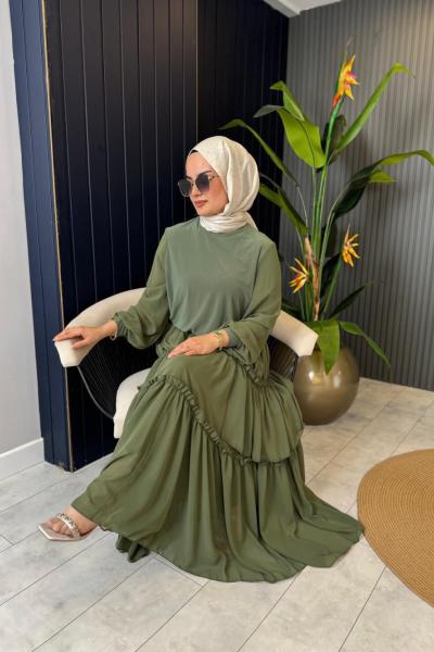 Kolu Şifon Garnili Etek Takım