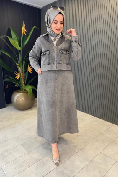 Kot Etekli Ceket Takım