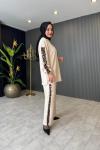 Leopar Detaylı Pantolonlu Takım