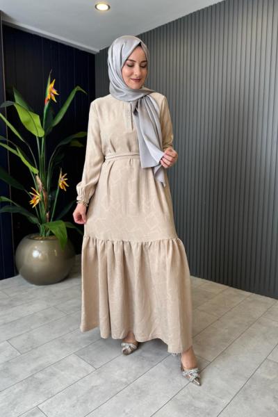 Leora Taş Detaylı Elbise