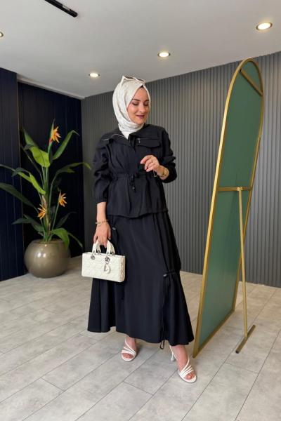 Levidor Beli Büzgülü Etekli Takım