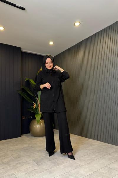 Levidor Cebi Kuşgözlü Kaşmir Takım Siyah