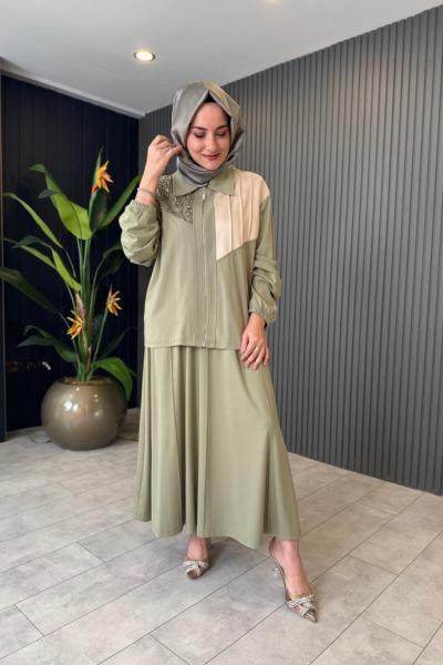 Levidor Pul İşlemeli Etekli Takım